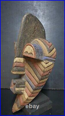 Art Africain Arts Collection Tribaux Ancien Masque Songye Kifwebe 46 Cms +++