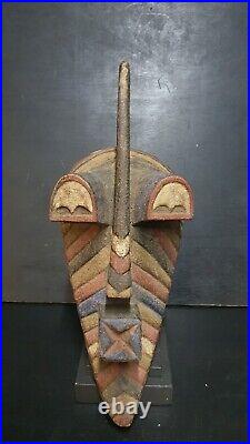 Art Africain Arts Collection Tribaux Ancien Masque Songye Kifwebe 46 Cms +++