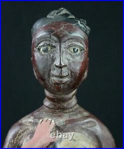 Art Africain Arts Coloniaux Tribaux Ancien Colon Maternité Gouro 38 Cms ++