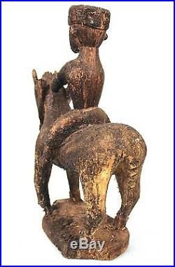 Art Africain Arts Premiers- Ancien & Authentique Cavalier de Divination Senoufo