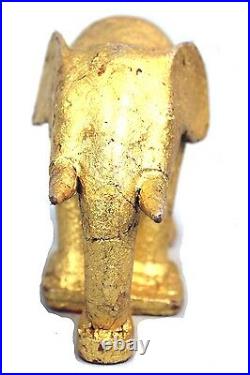 Art Africain Arts Premiers Ancien Elephant Fétiche d'Adoration Baoulé 22 Cms