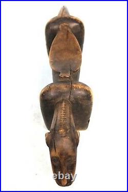 Art Africain Arts Premiers Ancien Tabouret Senoufo Forme de Cheval 48 Cms