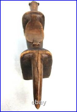 Art Africain Arts Premiers Ancien Tabouret Senoufo Forme de Cheval 48 Cms