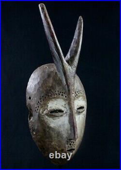 Art Africain Arts Premiers Arte Africano Superbe Masque à Cornes Lega 32 Cms