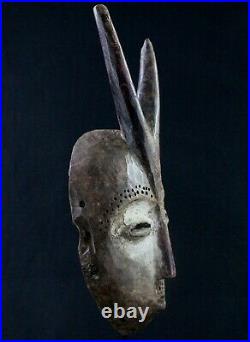 Art Africain Arts Premiers Arte Africano Superbe Masque à Cornes Lega 32 Cms