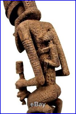 Art Africain Arts Premiers Primitif Statue Tellem Dogon Scarifiée 43,5 Cms