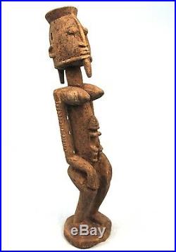 Art Africain Arts Premiers Statue Figurant un Hogon Dogon Mali 47,5 Cms