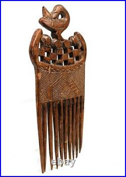 Art Africain Arts Premiers Superbe Peigne Ashanti African Comb 24,5 Cms ++