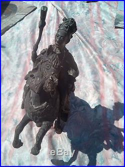 Art Africain, Cavalier en Bronze, OBA