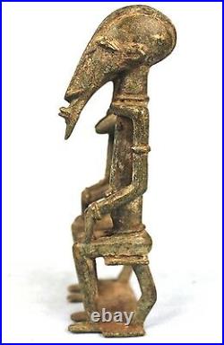 Art Africain Couple Primordial en Bronze Senoufo Sud Mali 15,5 Cms +++++++