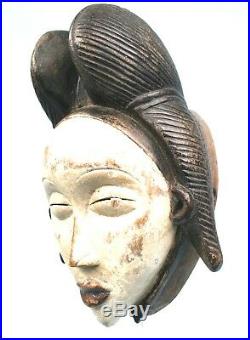 Art Africain Ethnique Tribal Premier African Mask Masque Punu 28 Cms