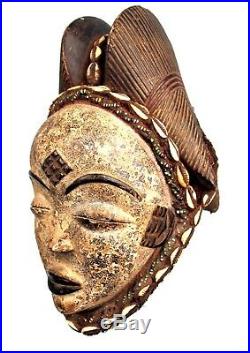 Art Africain Ethnographique Tribal Superbe Masque Okuyi Punu 21,5 Cms +++++