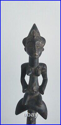 Art Africain Grand Bâton de Commandement du Poro Senoufo 58 Cms