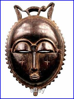 Art Africain Masque Yaouré Yohoure African Mask Finesse Remarquable 27 Cms