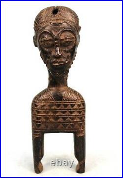 Art Africain Poulie de Métier à Tisser Baoulé Ancienne & Usuelle 24 Cms ++
