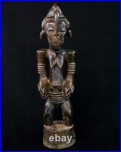 Art Africain Statue du Poro Senoufo Bois Dense Pièce Usuelle 43 Cms ++++