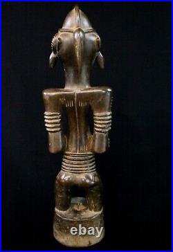 Art Africain Statue du Poro Senoufo Bois Dense Pièce Usuelle 43 Cms ++++
