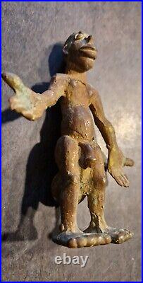 Art Africain Statuette Ancienne Bronze Caricature Erotique