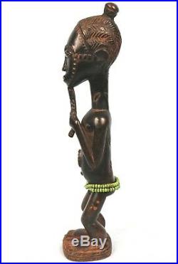 Art Africain Superbe Asie Usu Baoulé Sculpture aux Détails TOP 30 Cms ++++++