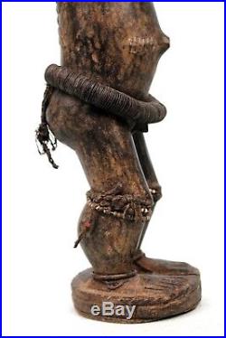 Art Africain Superbe Fétiche Asie Usu Baoulé Statue aux Jolis Ornements ++++
