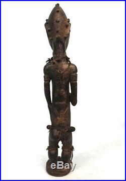 Art Africain Superbe Fétiche Asie Usu Baoulé Statue aux Jolis Ornements ++++