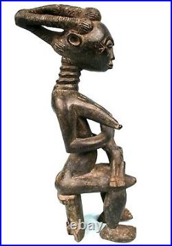 Art Africain Superbe Maternité Koulango Sculpture Bois Finesse +++ 33,5 Cms