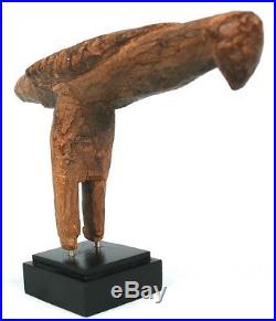 Art Africain Très Ancien Fétiche Oiseau Lobi Soclé Old African Bird 18 Cms
