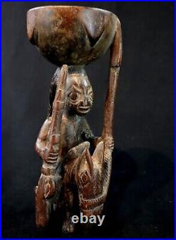 Art Africain Tribal Afrique Cavalier Bois Yoruba Divination Horserider 22 Cms