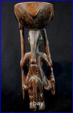 Art Africain Tribal Afrique Cavalier Bois Yoruba Divination Horserider 22 Cms