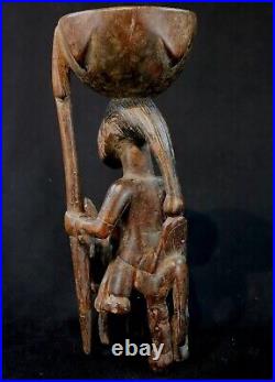 Art Africain Tribal Afrique Cavalier Bois Yoruba Divination Horserider 22 Cms