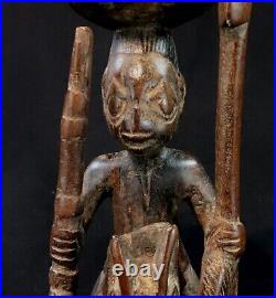 Art Africain Tribal Afrique Cavalier Bois Yoruba Divination Horserider 22 Cms