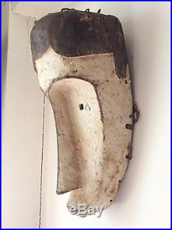 Art Africain Tribal Ancien Masque FANG Gabon Bois Kaolin African Mask Africa