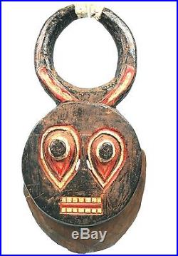 Art Africain Tribal Authentique Masque Baoulé Goli Traces d'Erosion 48 Cms