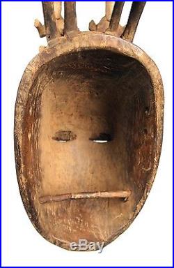 Art Africain Tribal Imposant Masque Baoulé Sculpture Spectaculaire 53 Cms