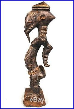 Art Africain Tribal Statue Esclave Baoulé Côte d'Ivoire 53 Cms +++++++++++