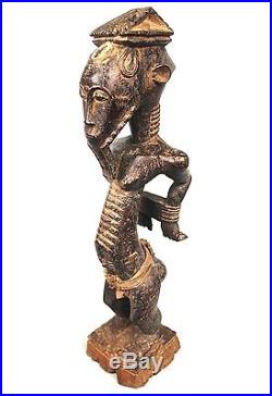 Art Africain Tribal Statue Esclave Baoulé Côte d'Ivoire 53 Cms +++++++++++