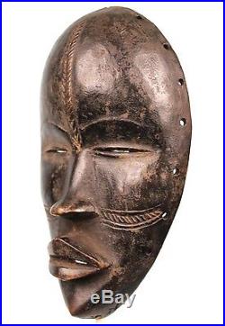 Art Africain Tribal Superbe Masque de Course Dan Finition Extra 19,5 Cms