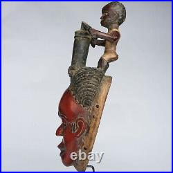 Art Premier Ancien Tribal Africain, Masque Gouro Gu, Gou, Rci D039c