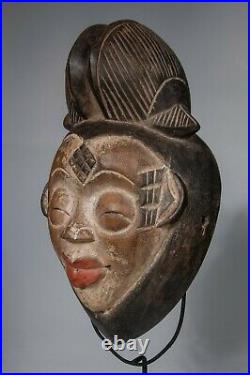 Art Tribal Premier Ancien Africain, Masque Punu Okuyi, Gabon D099c
