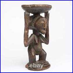Art Tribal Premier Ancien Africain, Tabouret De Prestige Luba, Congo Rdc D063