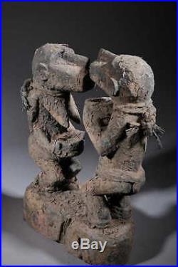 Art africain Couple de Singes fétiches Baoulé