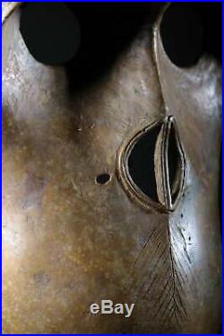 Art africain Masque Baoulé de forgeron en bronze 1131