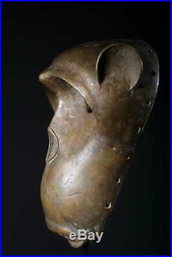 Art africain Masque Baoulé de forgeron en bronze 1131