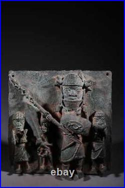 Art africain Plaque en bronze du royaume d'Ifé 363