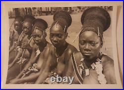 Art tribal africain Ancienne grande Photo Afrique Congo Mangbetu