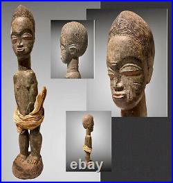 Arts Premiers Art Africain Ancien Statue Fétiche BAOULÉ Old Baule Tribal Figure