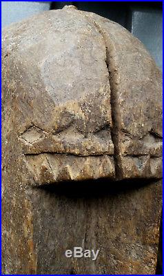 Authentique Masque DEGE singe noir Dogon Mali 37 cm