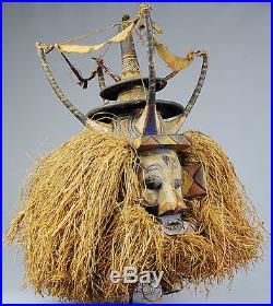 Authentique Masque YAKA mask Art tribal africain Certificat signé M. Garcia Congo