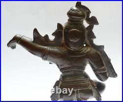 Authentique et ancienne statue Bronze Bala Krishna Beurre Tamil Nadu Inde 18e