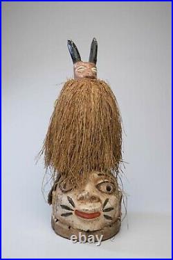B011 Masque Gelede Yorouba, Gelede Yoruba Mask, Art Tribal Premier Africain